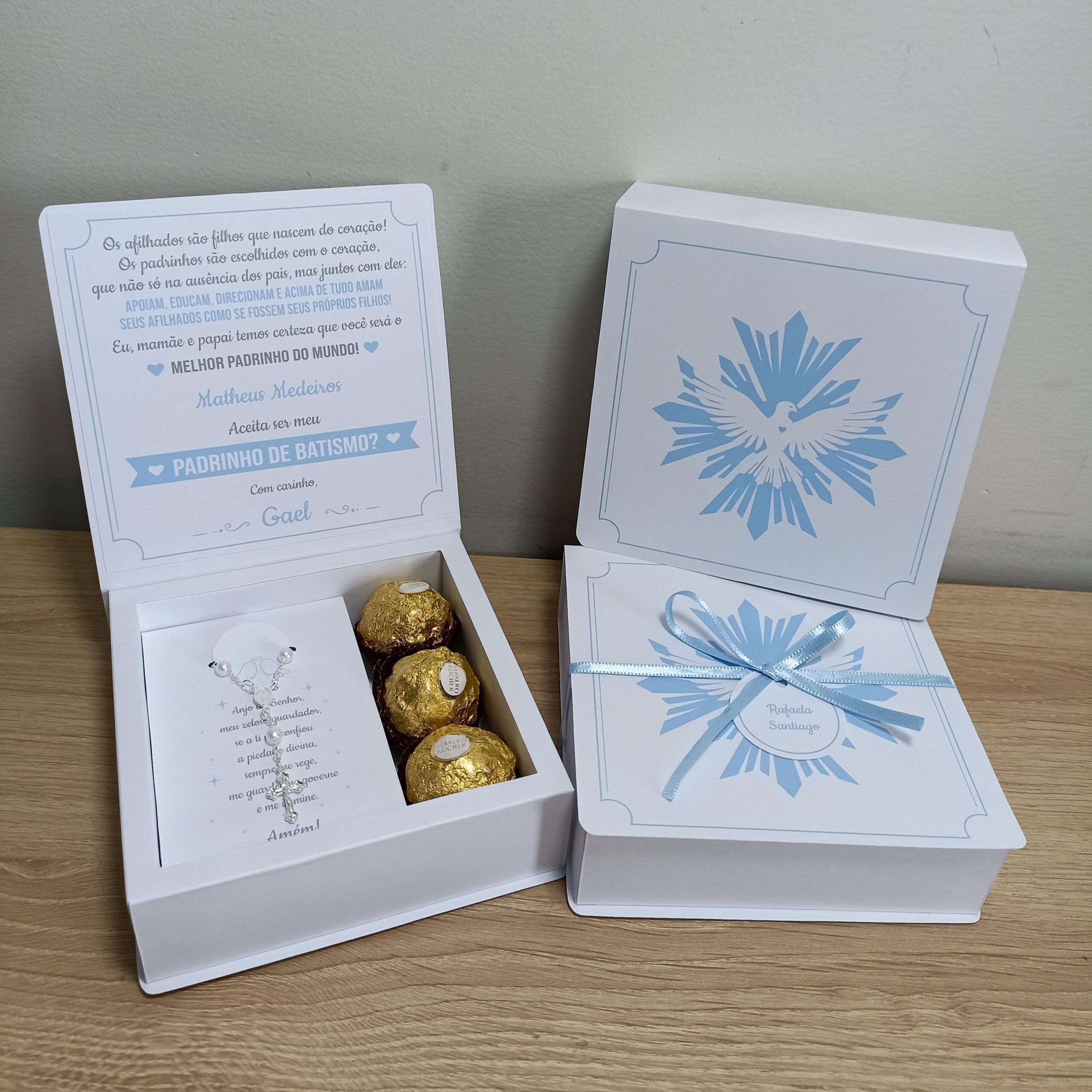 Caixa Batismo Simples com Mini Terço - Imagem 7
