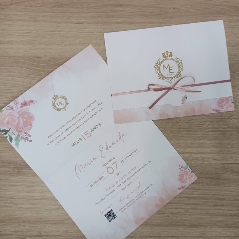 Convite 15 anos Dobra Única