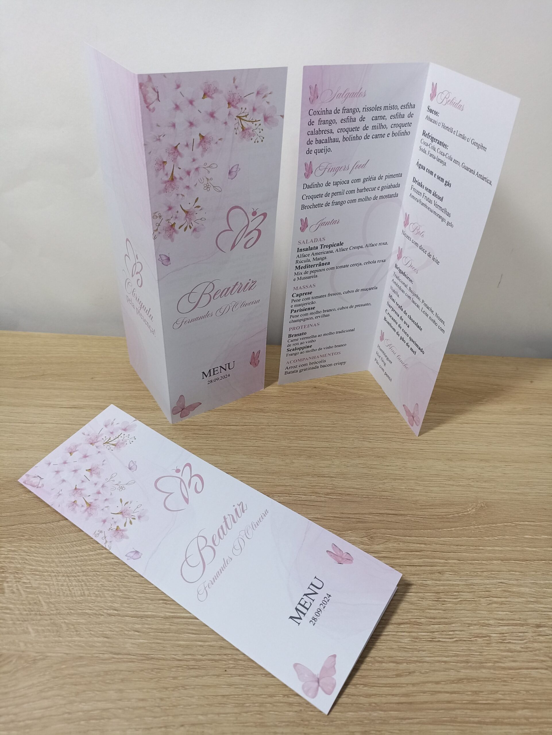 Menu em Pé 7X21cm 15 anos - Imagem 5